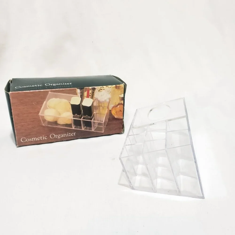 Vintage Clear Acrylic Cosmetic Organizer Hong Kong 5